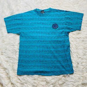 Vtg Ocean Pacific Shirt Mens Medium 1991 Single Stitch Printed Compass Logo